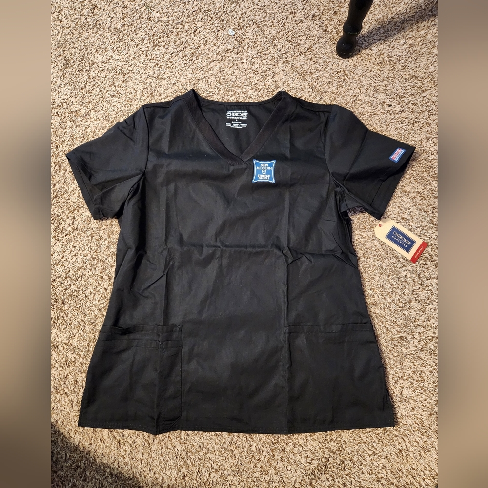 Black Cherokee Scrub Top